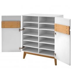 Mørteens Meuble à chaussures Tenabo - Blanc / Chêne -Vestiaires Soldes 1000209370 200911 14153100003 DETAILS P000000001000209370