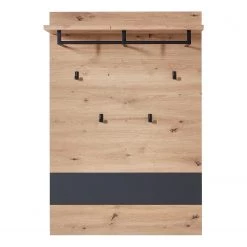 Loftscape Porte-manteau mural Moosic I - Imitation chêne artisan / Graphite