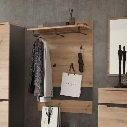 Loftscape Porte-manteau mural Moosic I - Imitation chêne artisan / Graphite -Vestiaires Soldes 1000209785 201109 06031000002 MOOD DETAILS P000000001000209785 mood