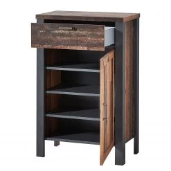 Red Living Meuble à chaussures Blackpool - Imitation bois recyclé / Gris - Largeur : 69 cm -Vestiaires Soldes 1000209823 200430 06453600097 DETAILS P000000001000209823