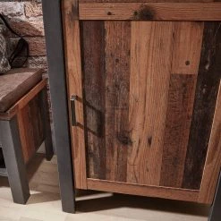 Red Living Meuble à chaussures Blackpool - Imitation bois recyclé / Gris - Largeur : 69 cm -Vestiaires Soldes 1000209823 200430 06453600098 DETAILS P000000001000209823