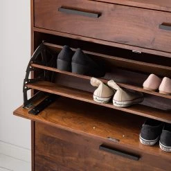 Ars manufacti Meuble à chaussures Woodson I - Acacia massif /Métal - Acacia brun -Vestiaires Soldes 1000211695 210507 15060000027 DETAILS P000000001000211695