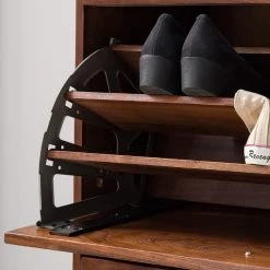 Ars manufacti Meuble à chaussures Woodson I - Acacia massif /Métal - Acacia brun -Vestiaires Soldes 1000211695 210507 15063100028 DETAILS P000000001000211695