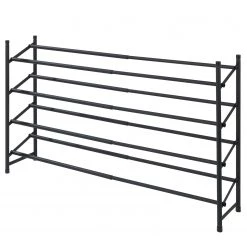 WENKO Étagère à chaussures Hero - Acier - Noir