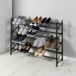 WENKO Étagère à chaussures Hero - Acier - Noir -Vestiaires Soldes 1000214307 200529 15404500003 MOOD DETAILS P000000001000214307 mood