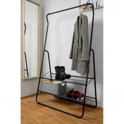 WENKO Portant à vêtements Shiva - Acier - Noir -Vestiaires Soldes 1000214309 200529 15405800019 MOOD DETAILS P000000001000214309 mood