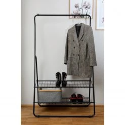 WENKO Portant à vêtements Shiva - Acier - Noir -Vestiaires Soldes 1000214309 200529 15405800020 MOOD DETAILS P000000001000214309 mood