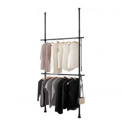 WENKO Étagère télescopique Herkules Basic - Acier - Noir