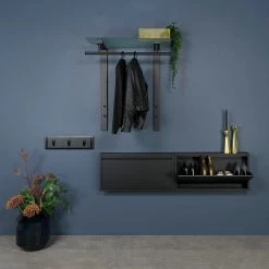 Mooved Porte-manteaux mural Reenvard - Noir -Vestiaires Soldes 1000219520 200724 06294400114 MOOD DETAILS P000000001000219520 mood