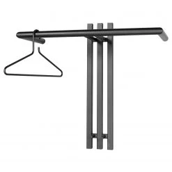 Red Living Porte-manteaux mural Rushall - Métal - Noir