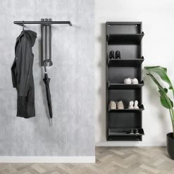 Red Living Porte-manteaux mural Rushall - Métal - Noir -Vestiaires Soldes 1000219523 200724 06294500129 MOOD DETAILS P000000001000219523 mood