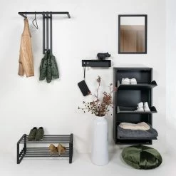 Red Living Porte-manteaux mural Rushall - Métal - Noir -Vestiaires Soldes 1000219523 200724 06294500130 MOOD DETAILS P000000001000219523 mood