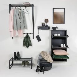 Loftscape Porte-manteaux mural Spezzato - Noir -Vestiaires Soldes 1000219542 200724 06295100196 MOOD DETAILS P000000001000219542 mood