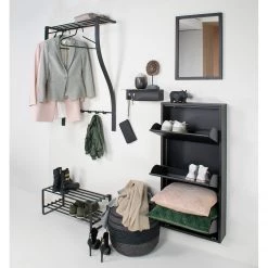 Loftscape Porte-manteaux mural Spezzato - Noir -Vestiaires Soldes 1000219542 200724 06295100197 MOOD DETAILS P000000001000219542 mood