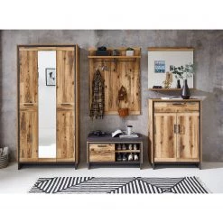 Ridgevalley Porte-manteau mural Priay - Imitation mélèze / Graphite -Vestiaires Soldes 1000220672 200819 06341200033 MOOD DETAILS P000000001000220672 mood