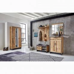 Ridgevalley Porte-manteau mural Priay - Imitation mélèze / Graphite -Vestiaires Soldes 1000220672 200819 06341400034 MOOD DETAILS P000000001000220672 mood