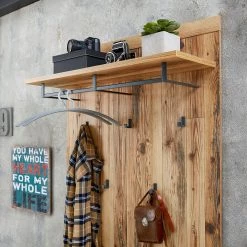 Ridgevalley Porte-manteau mural Priay - Imitation mélèze / Graphite -Vestiaires Soldes 1000220672 200819 06341600035 DETAILS P000000001000220672