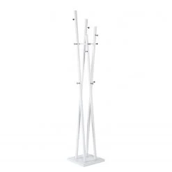 Loftscape Porte-manteaux Caryville - Métal - Blanc / Chrome