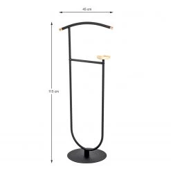 Red Living Valet de chambre Ruthwell - Métal / Hêtre massif - Noir / Hêtre 5 Red Living Valet de chambre Ruthwell - Métal / Hêtre massif - Noir / Hêtre -Vestiaires Soldes 1000221668 200812 13172300068 SKETCH DETAILS P000000001000221668 sketch