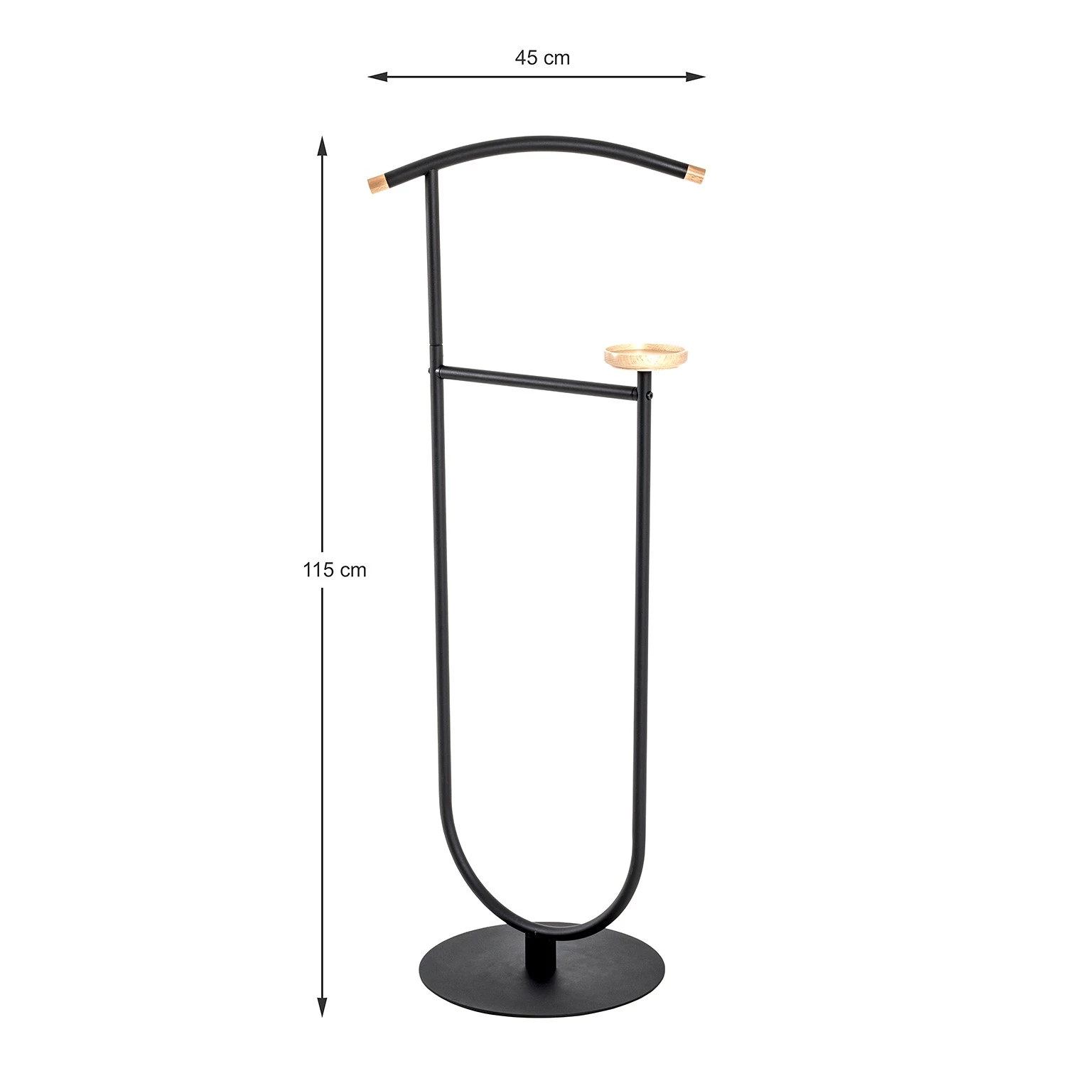 Red Living Valet de chambre Ruthwell - Métal / Hêtre massif - Noir / Hêtre 3 Red Living Valet de chambre Ruthwell - Métal / Hêtre massif - Noir / Hêtre – Image 3