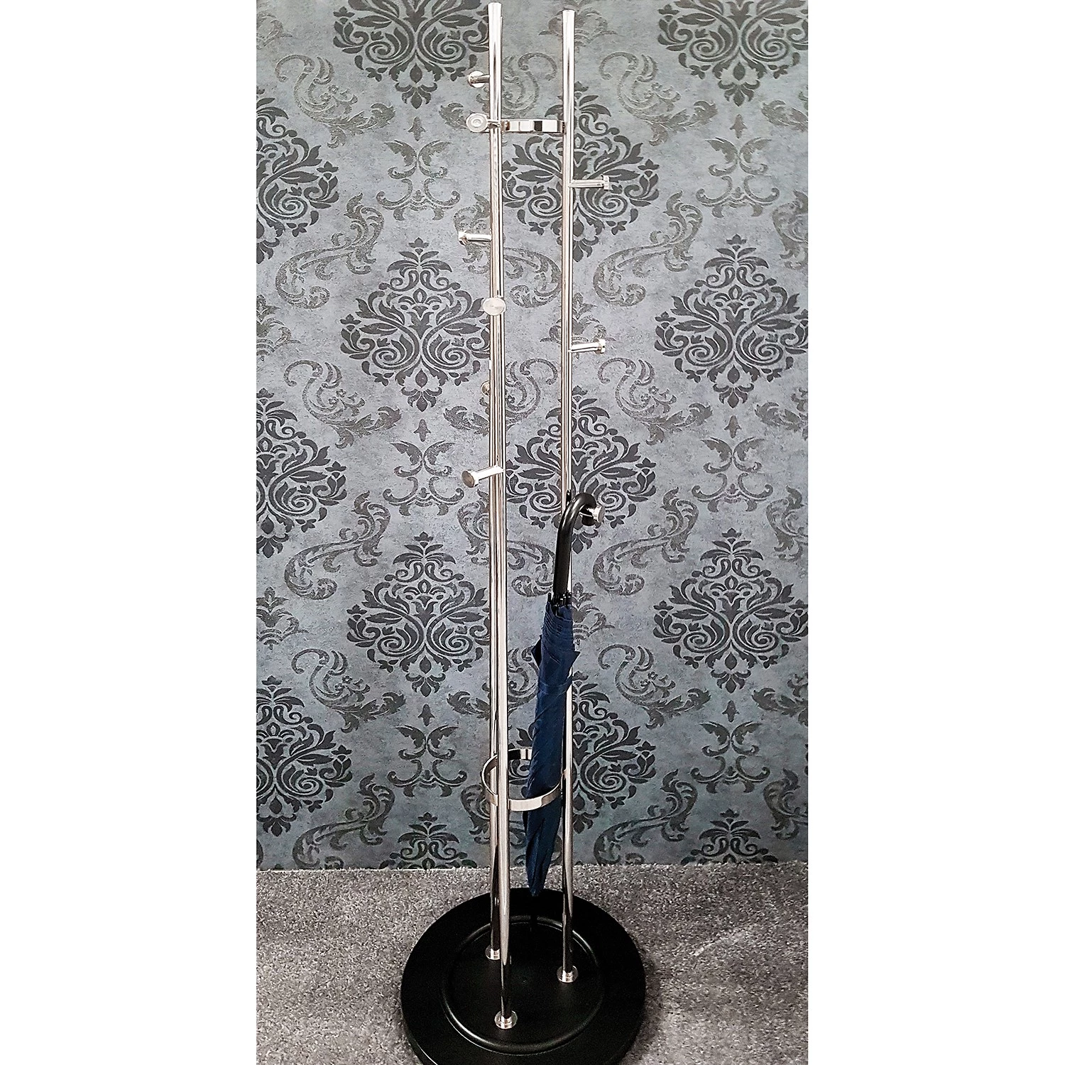 Loftscape Porte-manteaux Bushnell - Métal - Argenté / Noir 2 Loftscape Porte-manteaux Bushnell - Métal - Argenté / Noir – Image 2