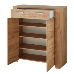 Germania Meuble à chaussure Castera - Imitation chêne de Navarre / Argenté -Vestiaires Soldes 1000222749 200826 06302800021 DETAILS P000000001000222749