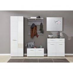 Trendteam Porte-manteaux mural Line - Blanc brillant / Gris 6 Trendteam Porte-manteaux mural Line - Blanc brillant / Gris -Vestiaires Soldes 1000223490 200828 06174300030 MOOD DETAILS P000000001000223490 mood