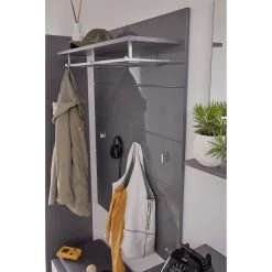 Trendteam Porte-manteaux mural Amanda I - Gris brillant -Vestiaires Soldes 1000223502 200828 06182200066 DETAILS P000000001000223502