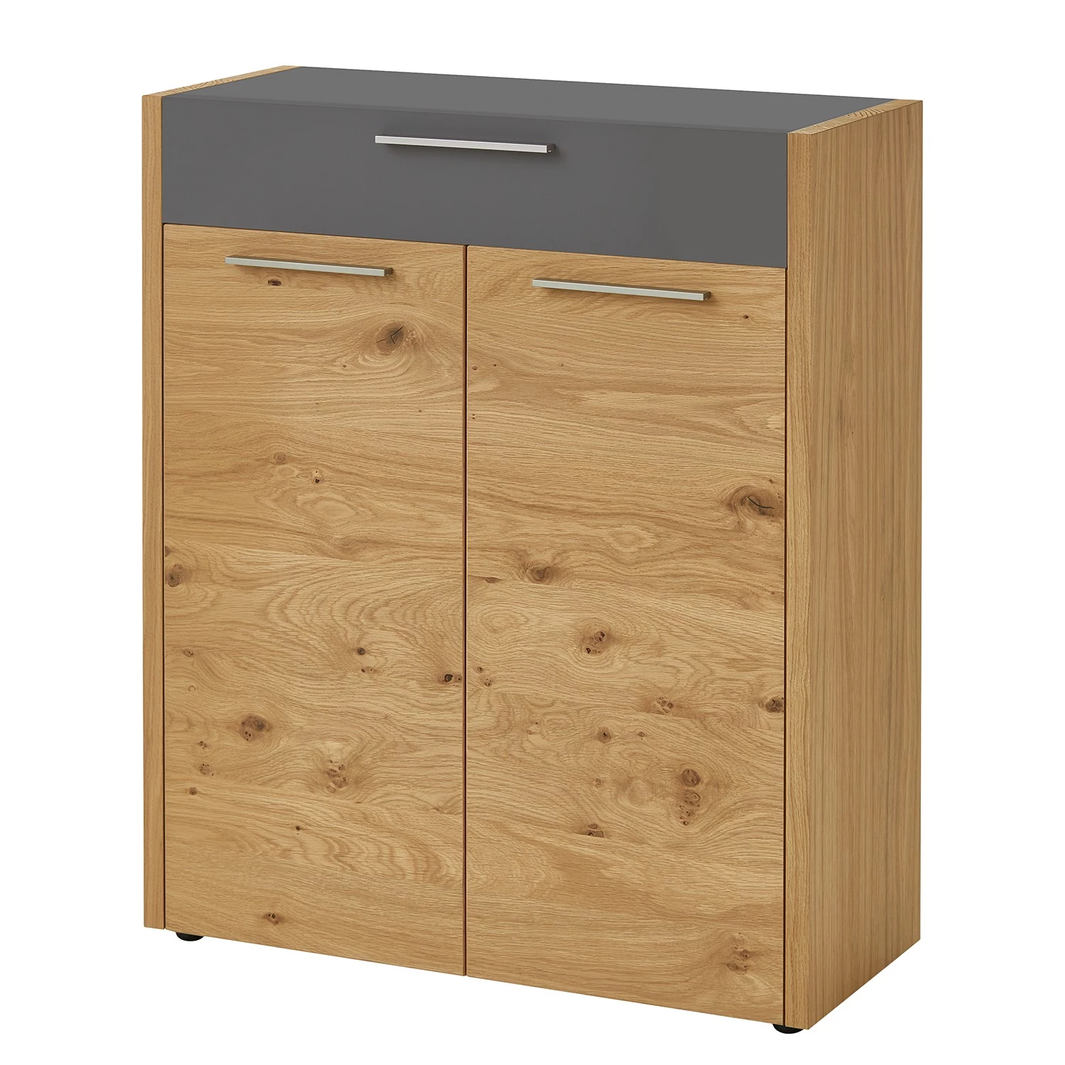 Voss Meuble à chaussures Levio III - Placage en bois véritable - Chêne - Gris 1 Voss Meuble à chaussures Levio III - Placage en bois véritable - Chêne - Gris