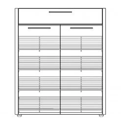 Voss Meuble à chaussures Levio III - Placage en bois véritable - Chêne - Gris 9 Voss Meuble à chaussures Levio III - Placage en bois véritable - Chêne - Gris -Vestiaires Soldes 1000223957 210127 06174300013 SKETCH DETAILS P000000001000223957 sketch