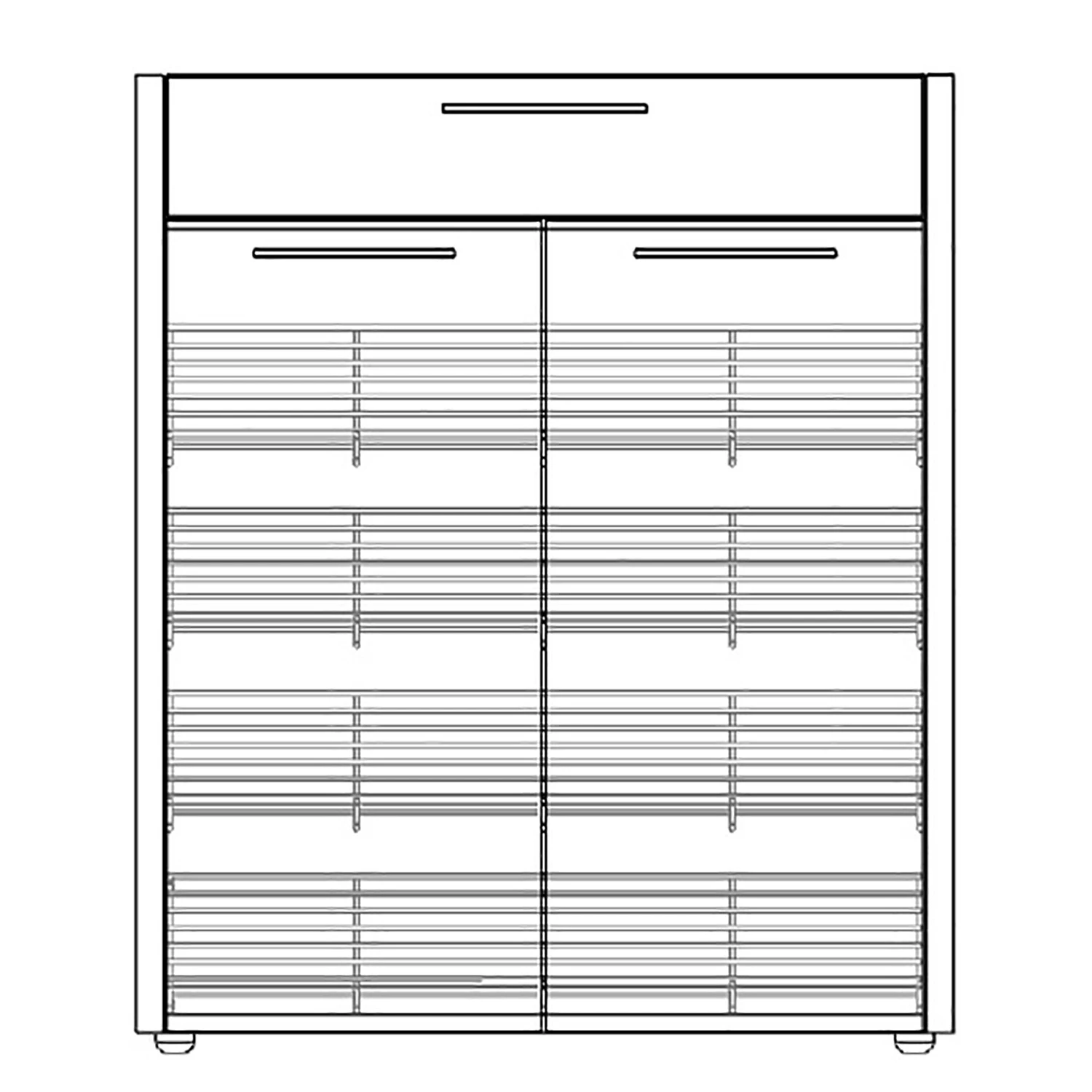 Voss Meuble à chaussures Levio III - Placage en bois véritable - Chêne - Gris 5 Voss Meuble à chaussures Levio III - Placage en bois véritable - Chêne - Gris – Image 5