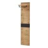 Voss Porte-manteau mural Levio II - Placage en bois véritable - Chêne - Noir - Largeur : 42 cm