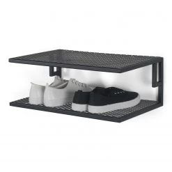 Red Living Étagère à chaussures Wittman - Métal - Noir