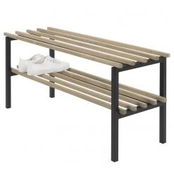 Red Living Banc d’entrée Westmont - Chêne massif / Métal - Chêne / Noir