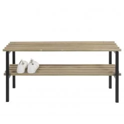 Red Living Banc d’entrée Westmont - Chêne massif / Métal - Chêne / Noir -Vestiaires Soldes 1000226039 201009 06142300063 DETAILS P000000001000226039