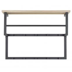 Red Living Porte-manteau mural Westmont - Chêne massif / Métal - Chêne / Noir 7 Red Living Porte-manteau mural Westmont - Chêne massif / Métal - Chêne / Noir -Vestiaires Soldes 1000226040 201009 06142700067 DETAILS P000000001000226040