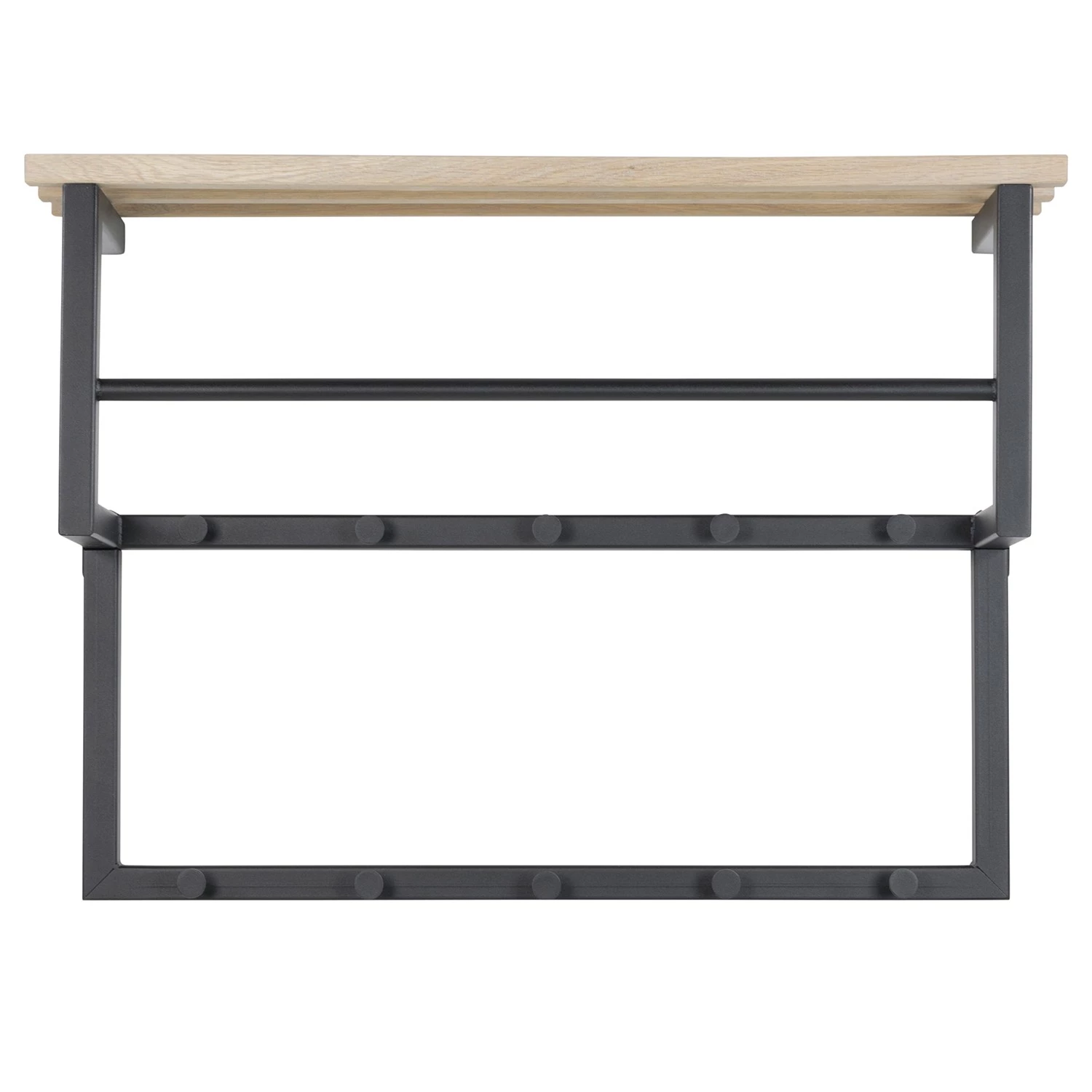 Red Living Porte-manteau mural Westmont - Chêne massif / Métal - Chêne / Noir 4 Red Living Porte-manteau mural Westmont - Chêne massif / Métal - Chêne / Noir – Image 4