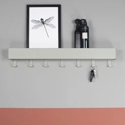 Red Living Porte-manteaux mural Hickory - Métal - Gris menthe - Largeur : 72 cm -Vestiaires Soldes 1000226058 201009 06153100135 MOOD DETAILS P000000001000226058 mood