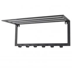 Red Living Porte-manteau mural Wysox - Métal - Noir