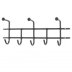 Red Living Porte-manteau mural Honaker - Métal - Noir - Largeur : 46 cm