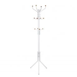 Loftscape Porte-manteaux Cloisters - Métal/ Hêtre massif - Blanc / Hêtre