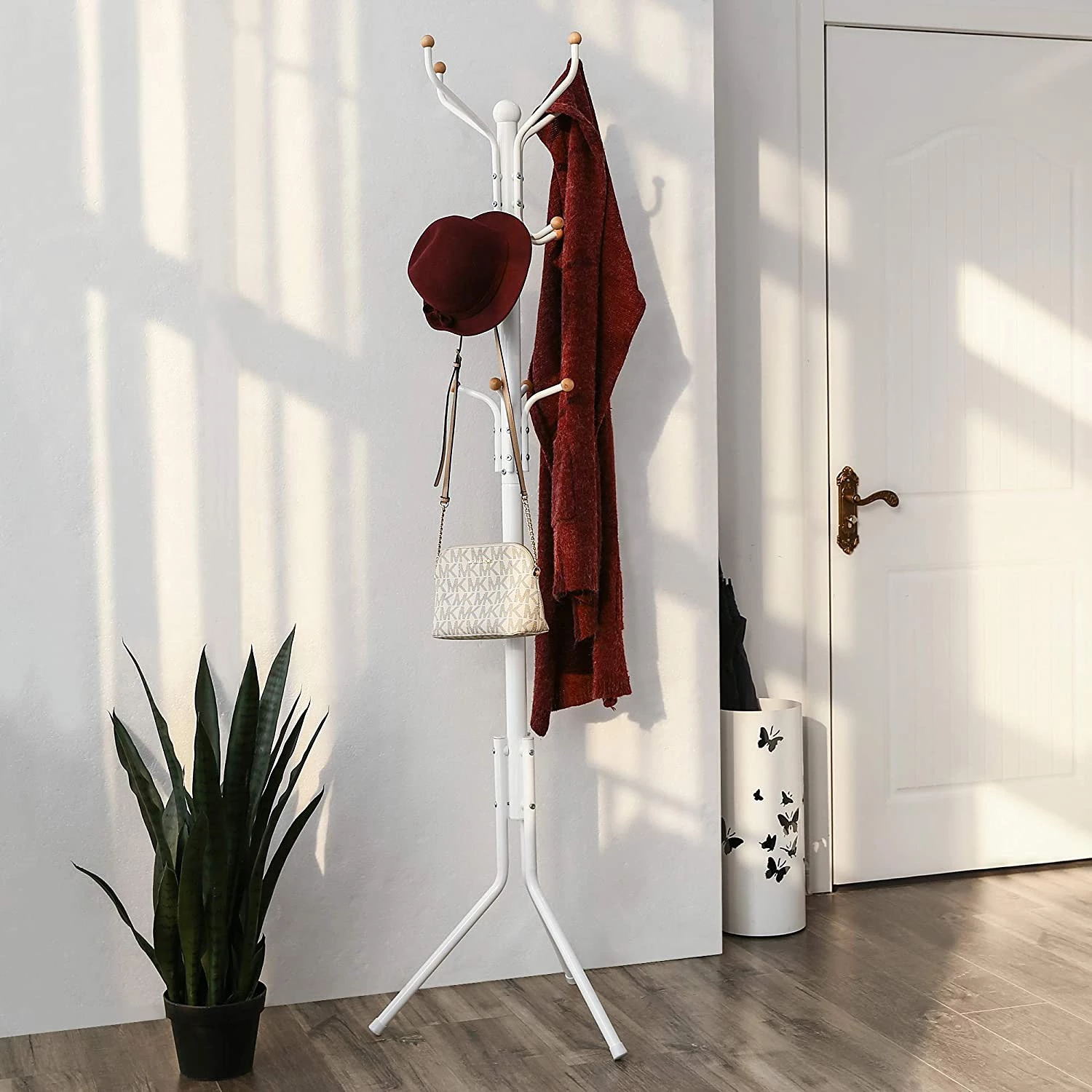 Loftscape Porte-manteaux Cloisters - Métal/ Hêtre massif - Blanc / Hêtre 4 Loftscape Porte-manteaux Cloisters - Métal/ Hêtre massif - Blanc / Hêtre – Image 4