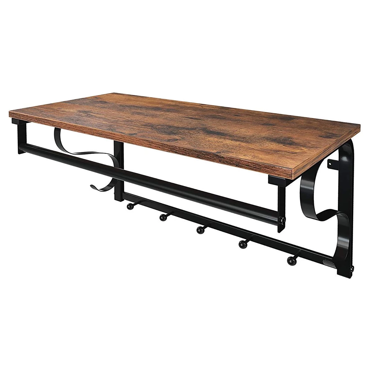 Red Living Porte-manteaux mural Montevallo - Métal - Marron / Noir 1 Red Living Porte-manteaux mural Montevallo - Métal - Marron / Noir