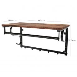 Red Living Porte-manteaux mural Montevallo - Métal - Marron / Noir 13 Red Living Porte-manteaux mural Montevallo - Métal - Marron / Noir -Vestiaires Soldes 1000226091 200921 14224000043 SKETCH DETAILS P000000001000226091 sketch