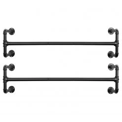 Loftscape Porte-manteau mural Corydon (lot de 2) - Métal - Noir