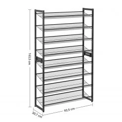 Loftscape Étagères à chaussures Heckfield II - Métal - Noir -Vestiaires Soldes 1000226099 200921 14231500092 SKETCH DETAILS P000000001000226099 sketch