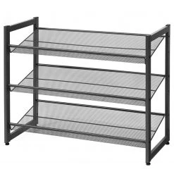 Loftscape Étagère à chaussures Heckfield I - Métal - Noir - Noir - Hauteur : 63 cm