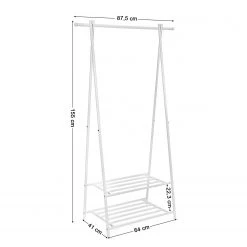 Loftscape Porte-manteaux Cortland - Métal - Blanc -Vestiaires Soldes 1000226118 200921 14244700195 SKETCH DETAILS P000000001000226118 sketch
