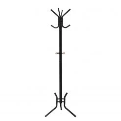 Loftscape Porte-manteaux Coppell - Métal / Hêtre massif - Noir / Hêtre