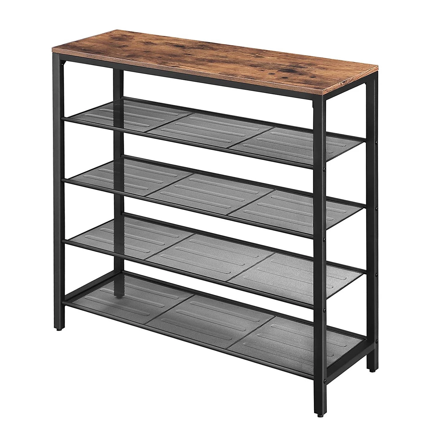 Red Living Étagère à chaussures Bettyhill II - Marron / Noir - Largeur : 100 cm 1 Red Living Étagère à chaussures Bettyhill II - Marron / Noir - Largeur : 100 cm